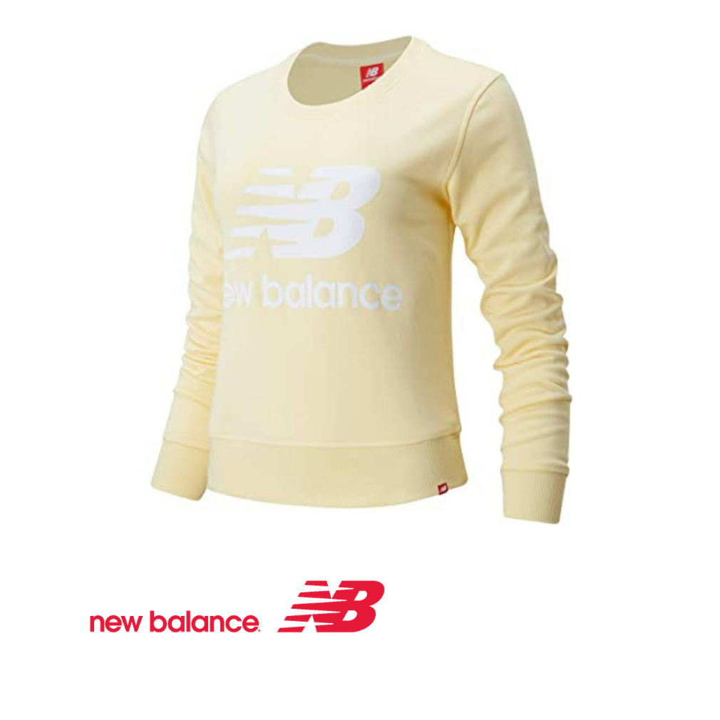 NEW BALANCE SWEAT JAUNE ESSENTIALS Crew