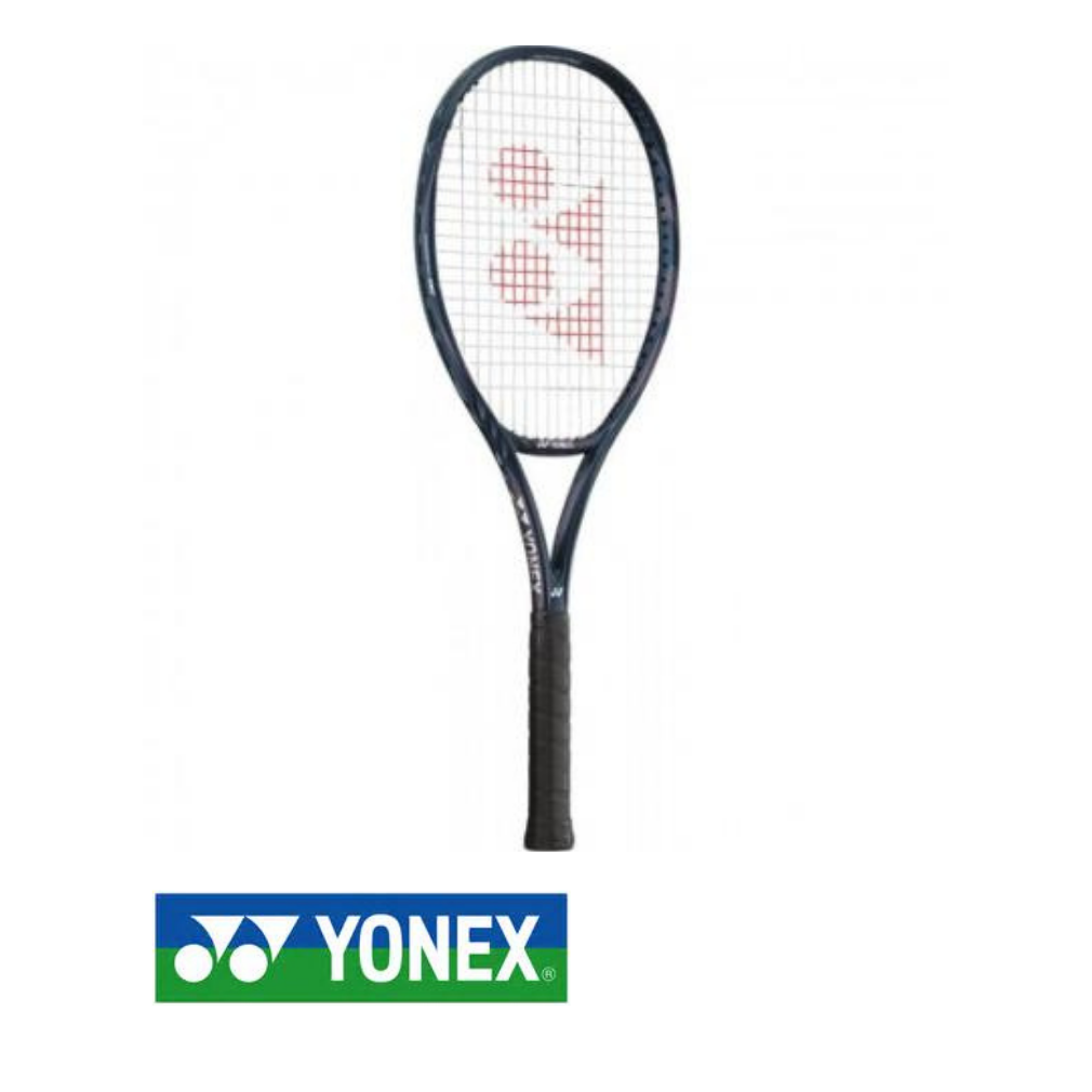 300 g raquette de tennis Kerber Galaxy Black avec corde Nouveau: YONEX VCORE 100 
