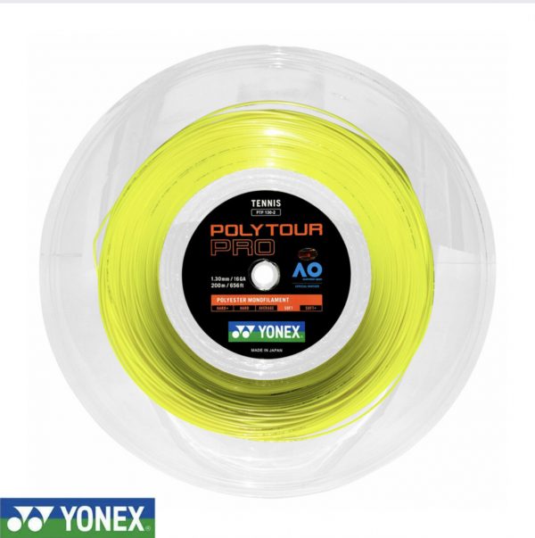 Bobine cordage Yonex polytour Pro Jaune fluo