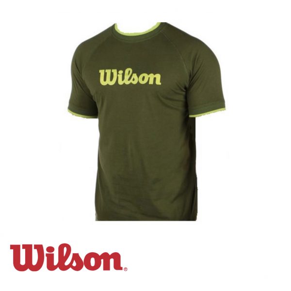 Tee-shirt Wilson logo kaki/Lime