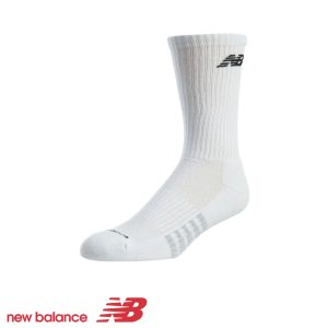 NEW BALANCE SOCKS CUSHIONED CREW White