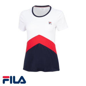 FILA T-SHIRT AURÉLIA White / Red / Blue