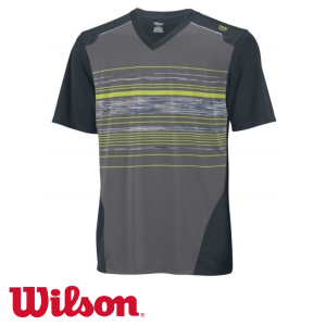 WILSON TEE-SHIRT SPECIALIST STRIPE Vneck Grey